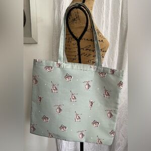 Wrendale Designs 'Hair-Brained' Hare Foldable Shopping Tote Bag Cotton Blend